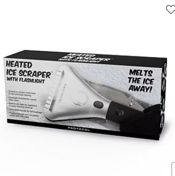The Protocol Heated Auto Ice Scraper with Flashlight,Squeegee, 12v, Extendable - Picture 1 of 4